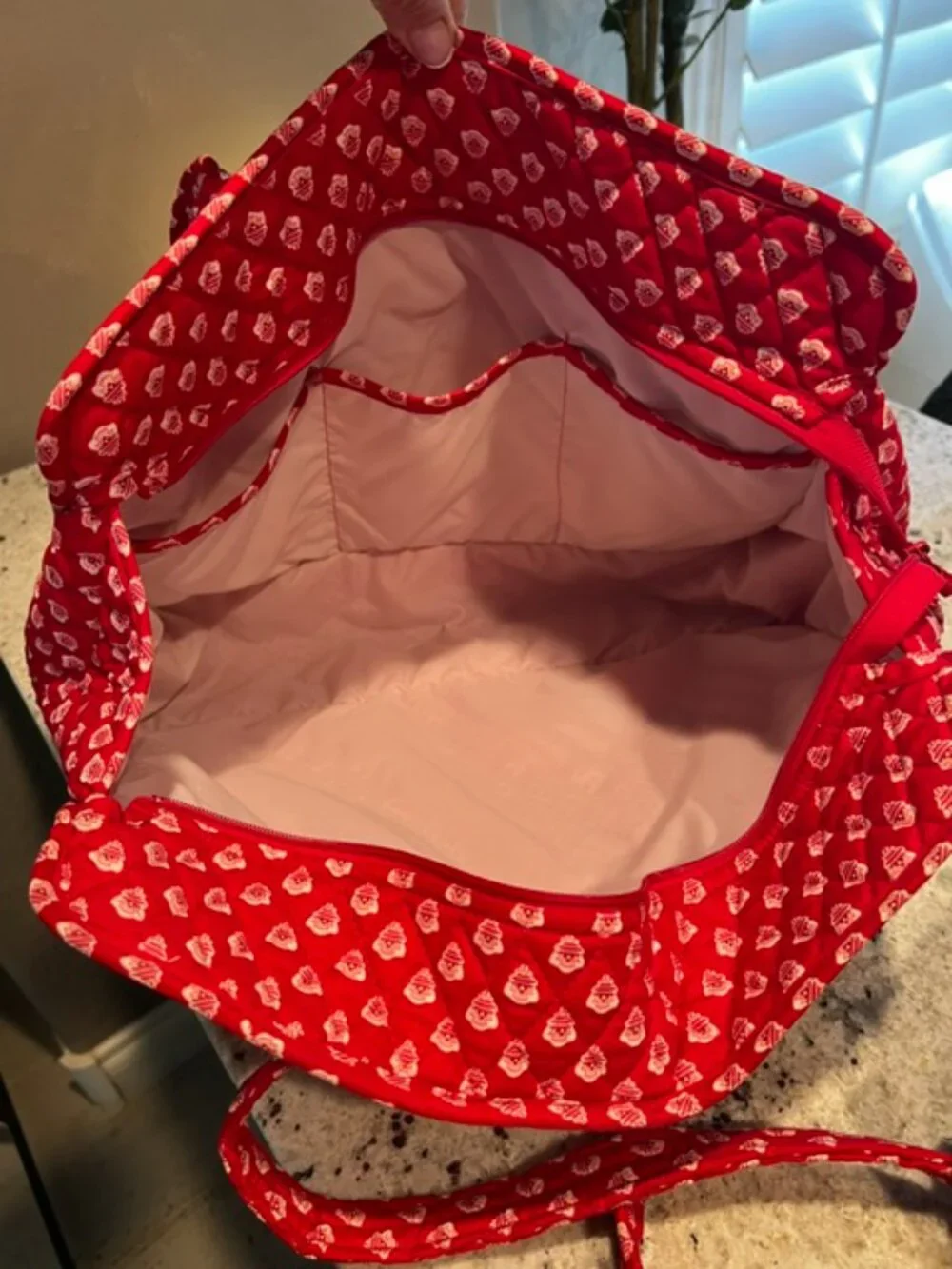Retired Vera Bradley Nantucket Red Large Tote 16x12x5.5